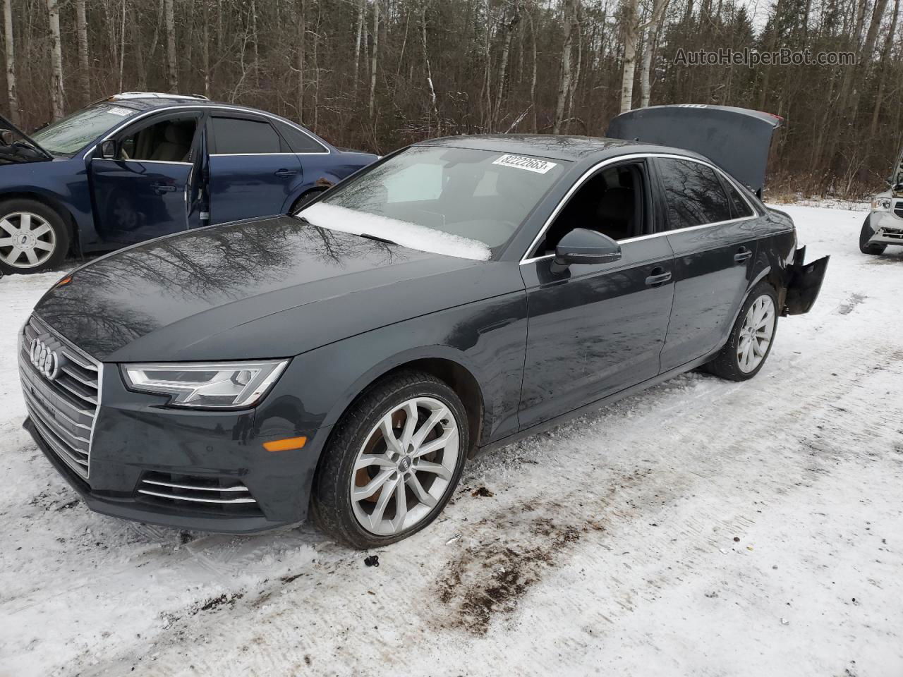 2017 Audi A4 Progressiv Серый vin: WAUBNAF45HN006981