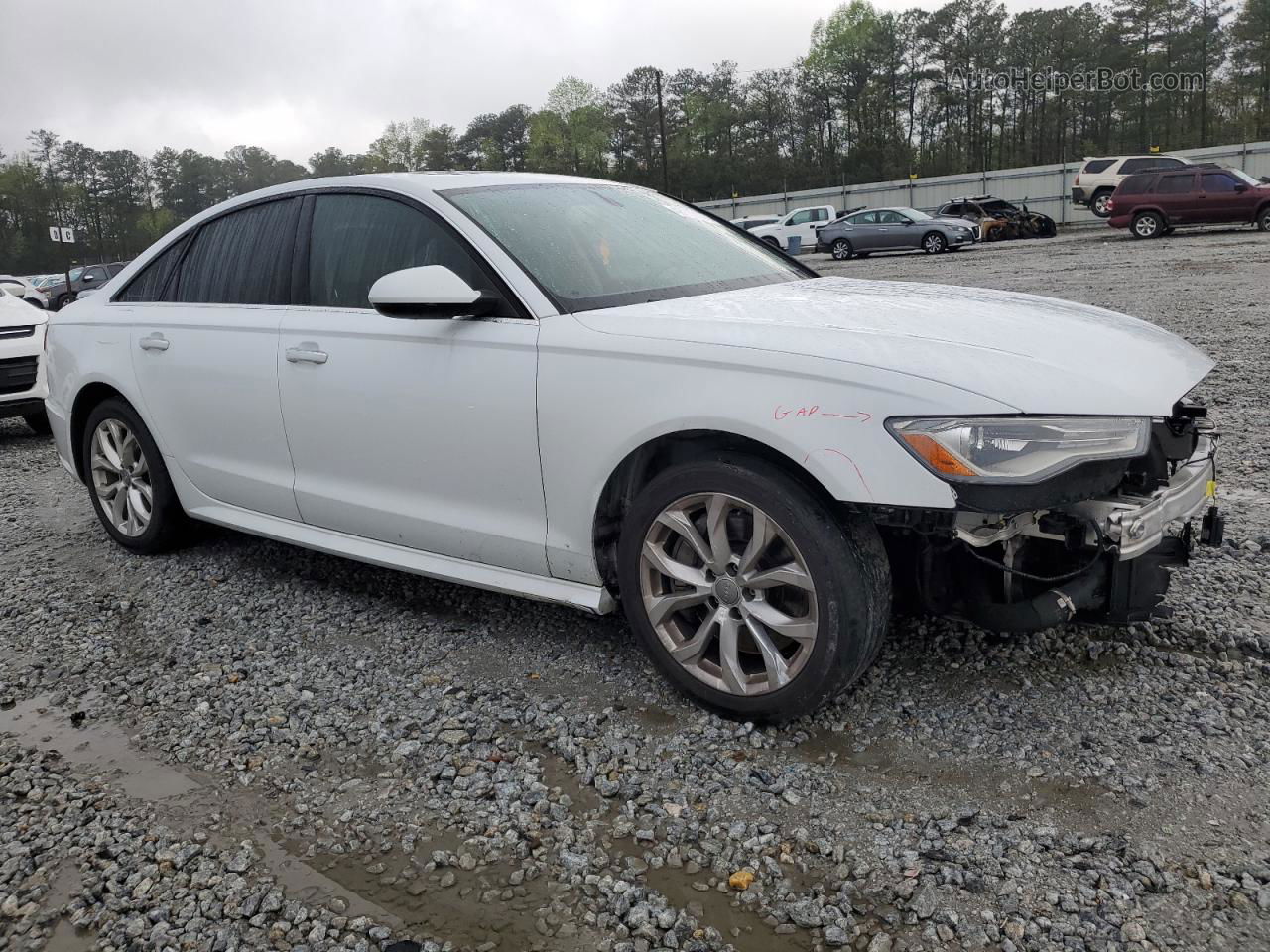 2017 Audi A6 Premium White vin: WAUC8AFC3HN100893