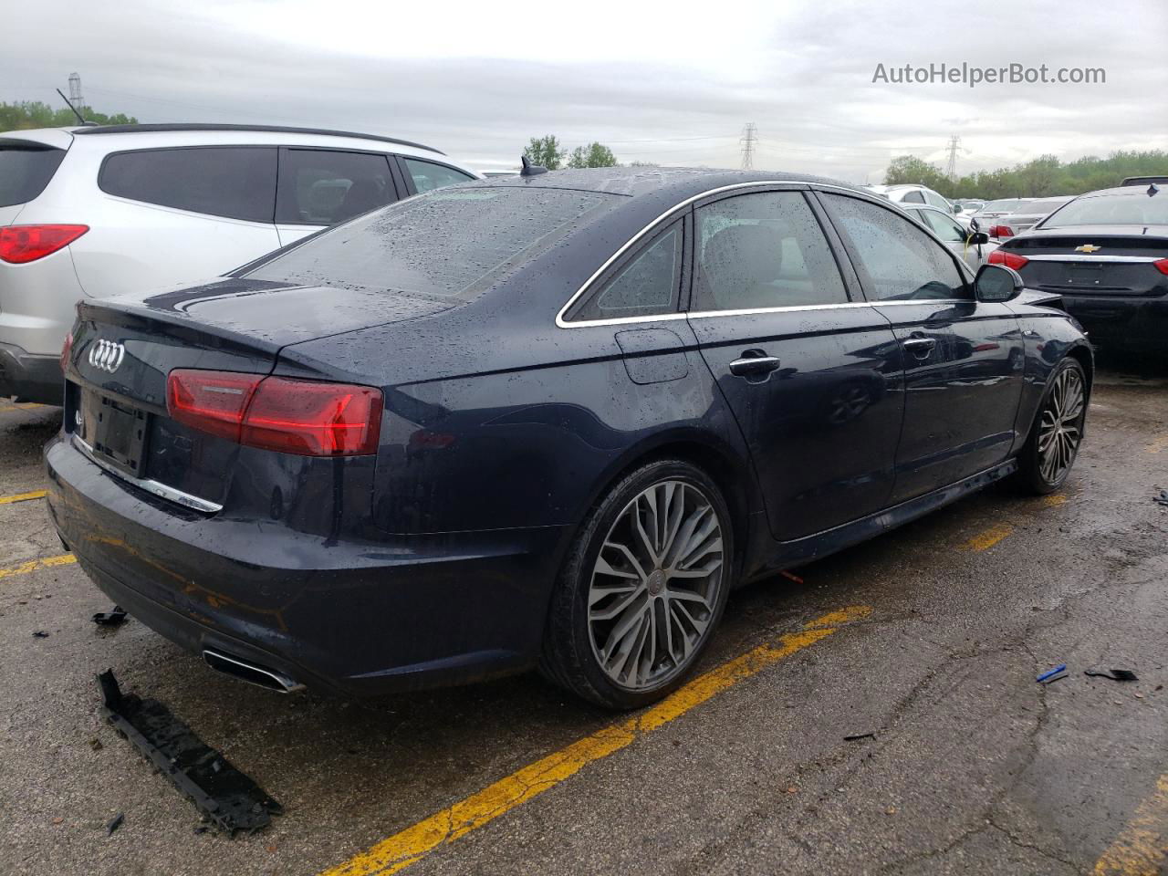 2017 Audi A6 Premium Синий vin: WAUC8AFC4HN004142