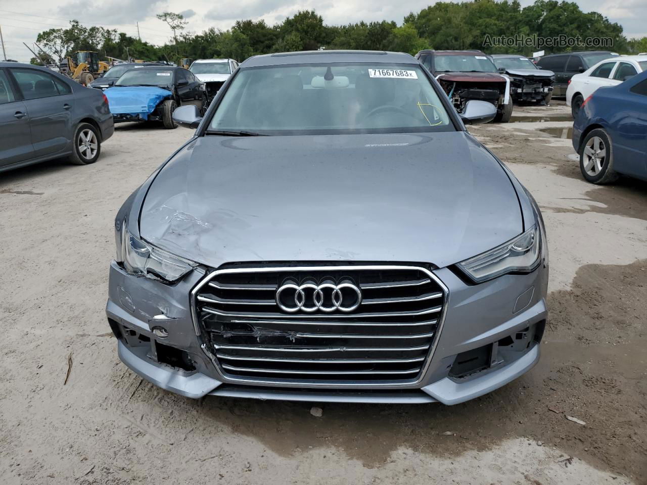 2017 Audi A6 Premium Серый vin: WAUC8AFC7HN117843