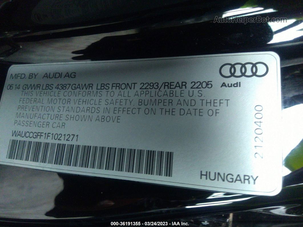2015 Audi A3 1.8t Premium Plus Черный vin: WAUCCGFF1F1021271