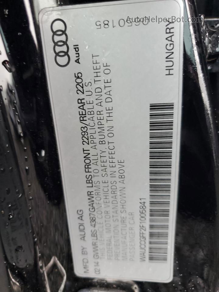 2015 Audi A3 Premium Plus Black vin: WAUCCGFF2F1005841