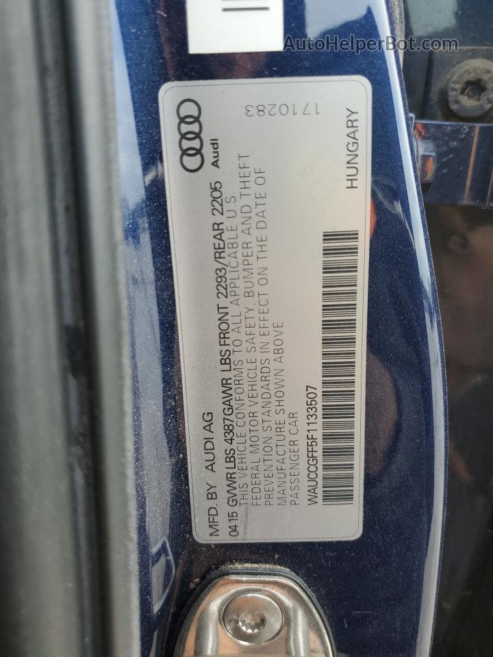 2015 Audi A3 Premium Plus Синий vin: WAUCCGFF5F1133507