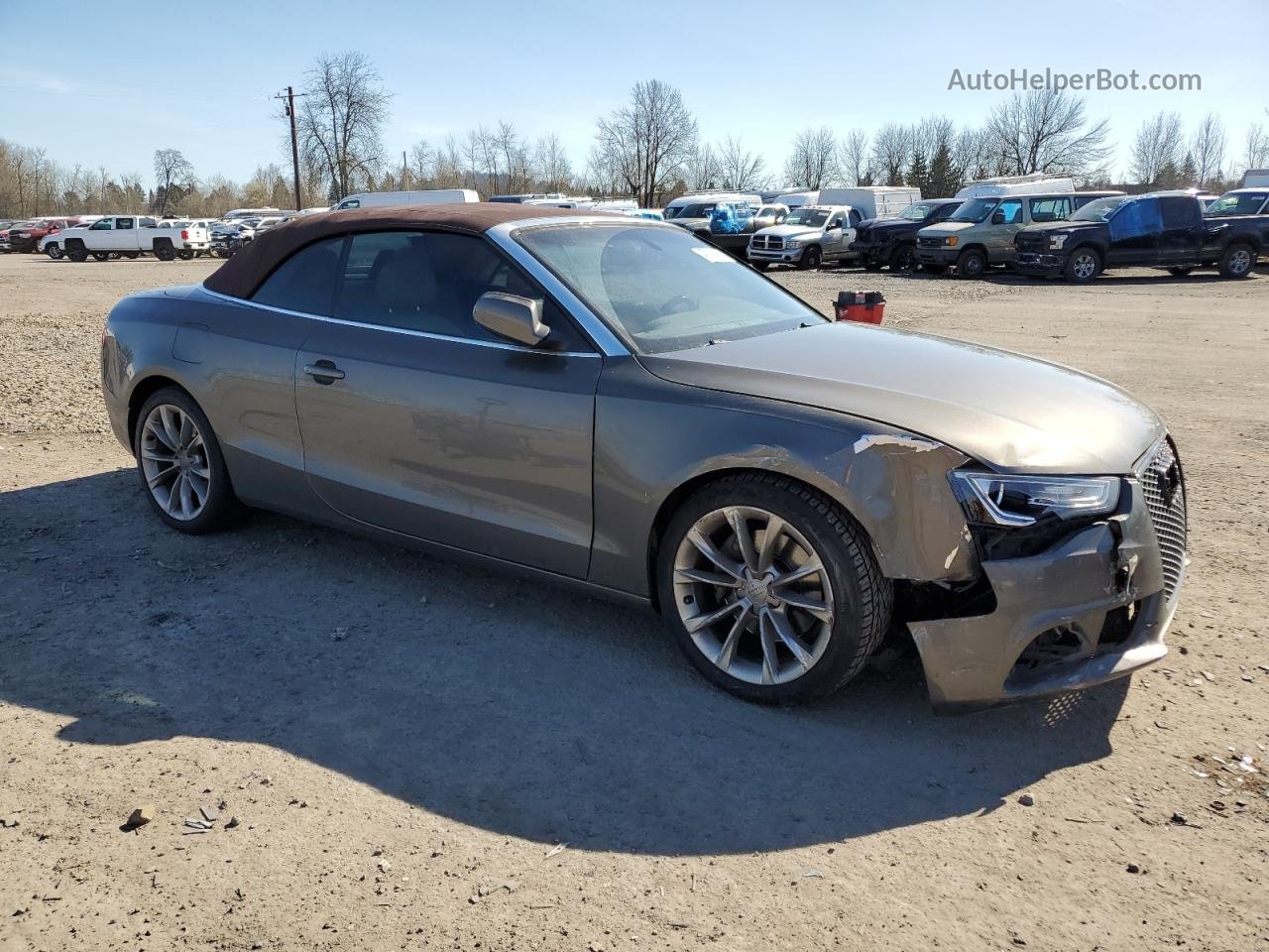 2014 Audi A5 Premium Beige vin: WAUCFAFH4EN014442