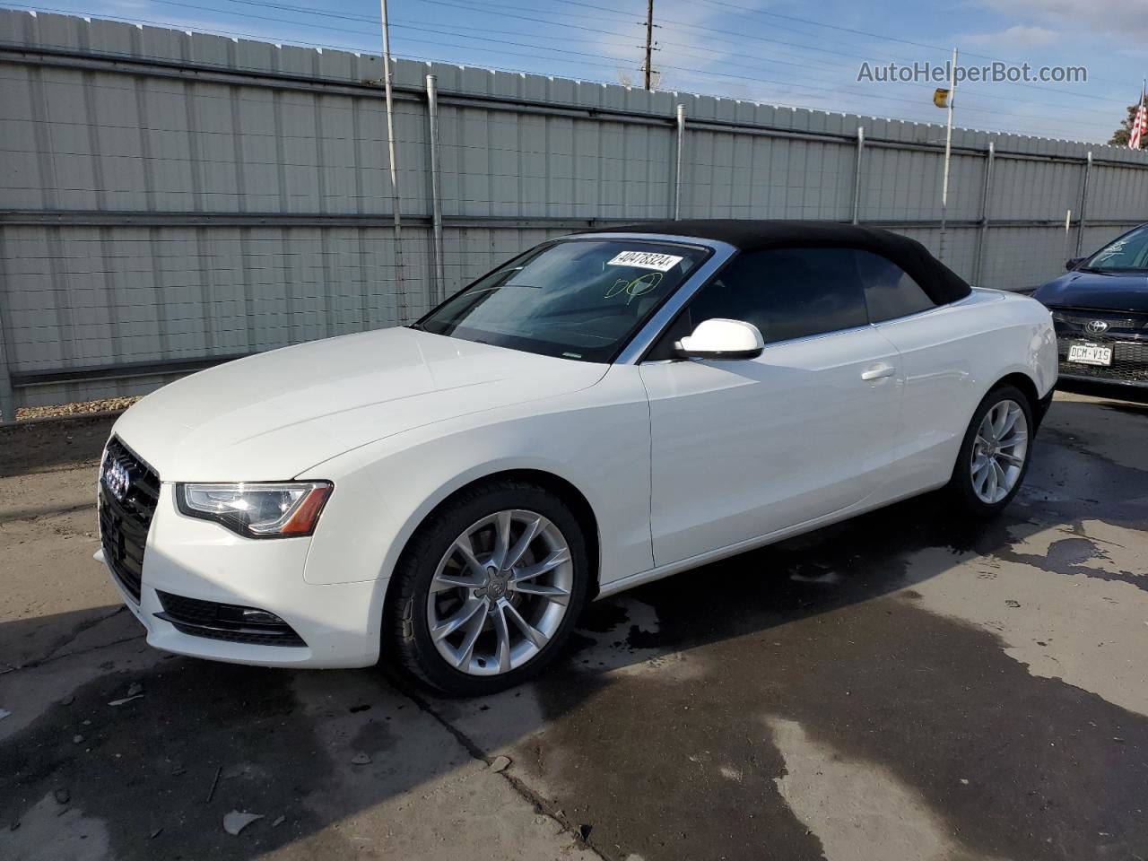 2014 Audi A5 Premium White vin: WAUCFAFH5EN004860