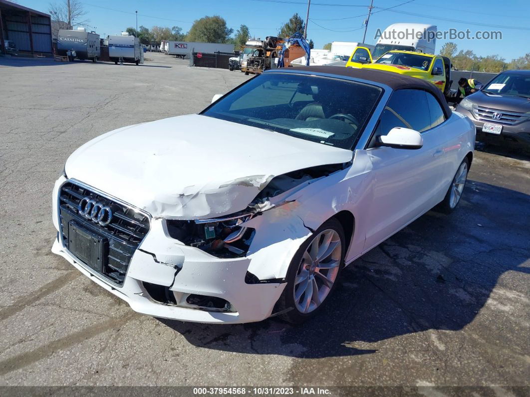 2014 Audi A5 2.0t Premium White vin: WAUCFAFH8EN006103