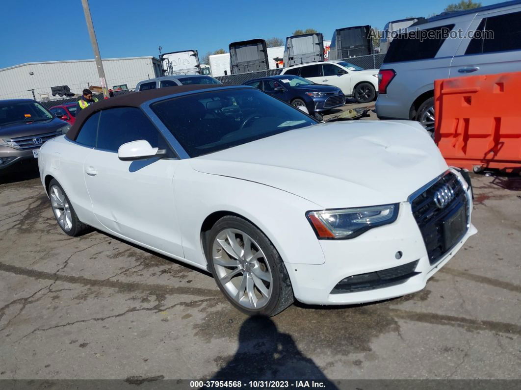 2014 Audi A5 2.0t Premium White vin: WAUCFAFH8EN006103