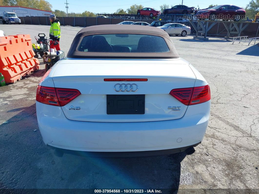 2014 Audi A5 2.0t Premium White vin: WAUCFAFH8EN006103