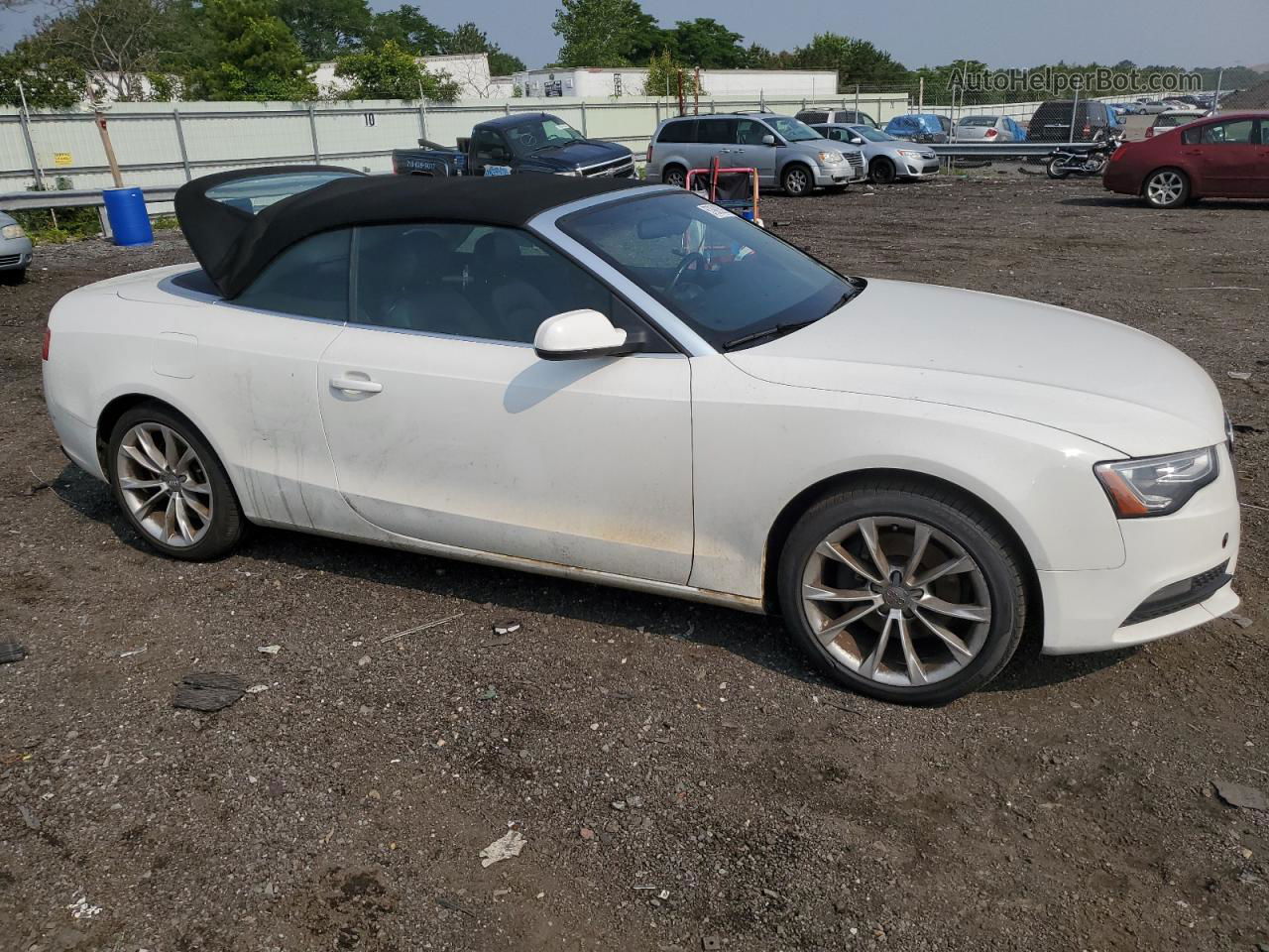 2014 Audi A5 Premium White vin: WAUCFAFH8EN009602