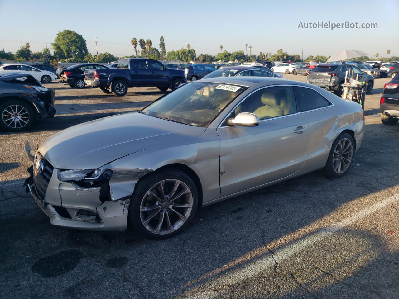 2014 Audi A5 Premium Silver vin: WAUCFAFR1EA021302