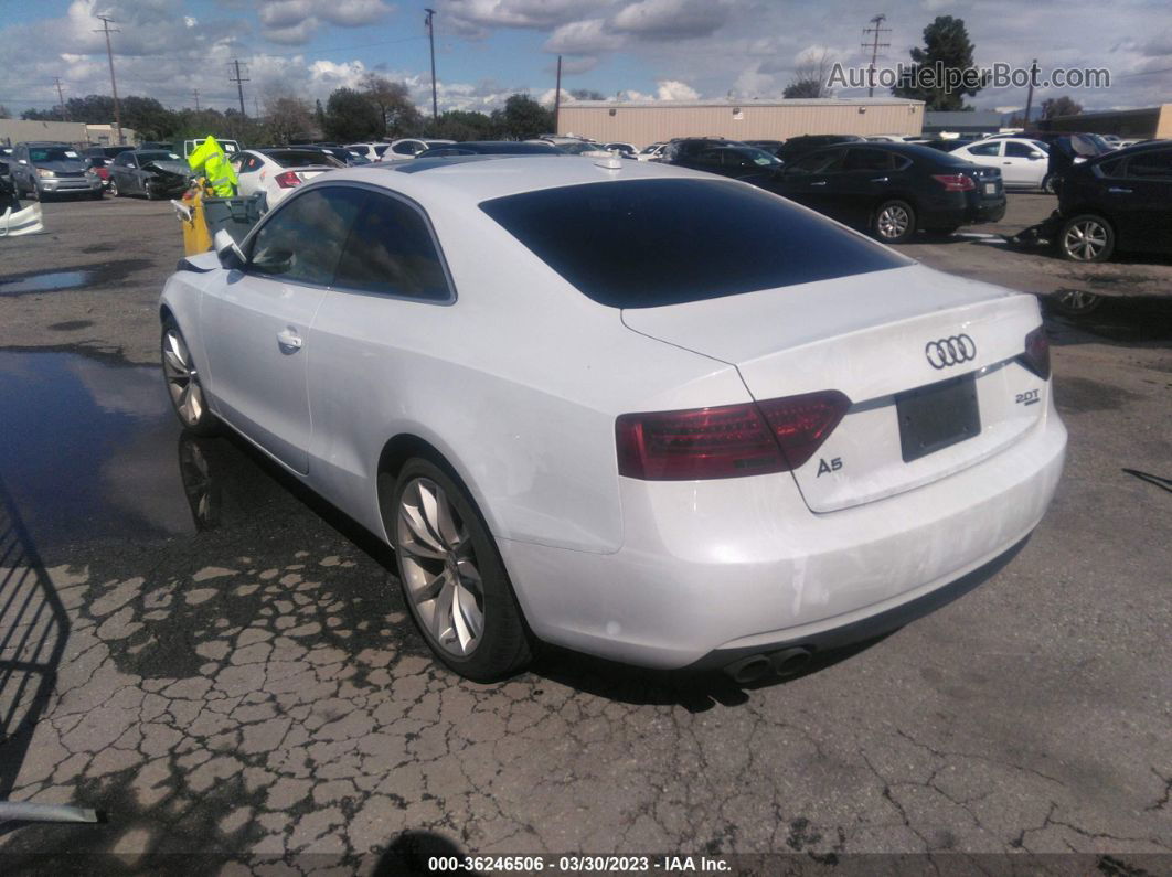 2014 Audi A5 Premium White vin: WAUCFAFR6EA007914