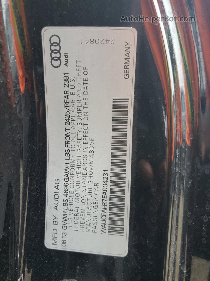 2014 Audi A5 Premium Черный vin: WAUCFAFR7EA004231