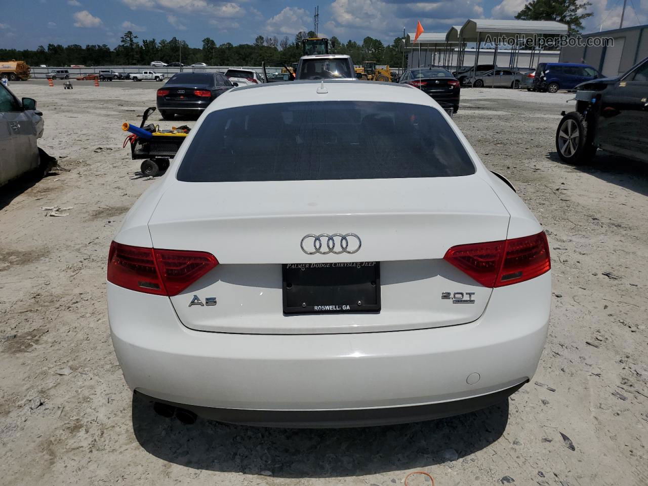 2014 Audi A5 Premium White vin: WAUCFAFR7EA062422