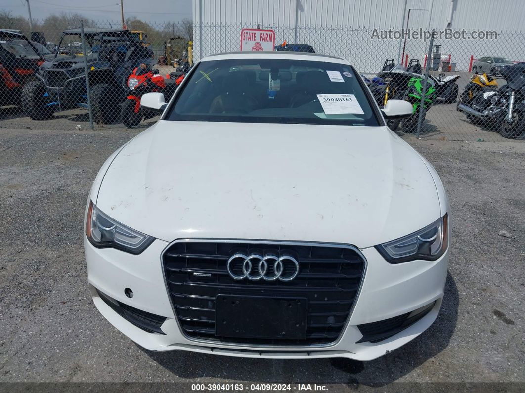 2014 Audi A5 2.0t Premium White vin: WAUCFAFR8EA022947