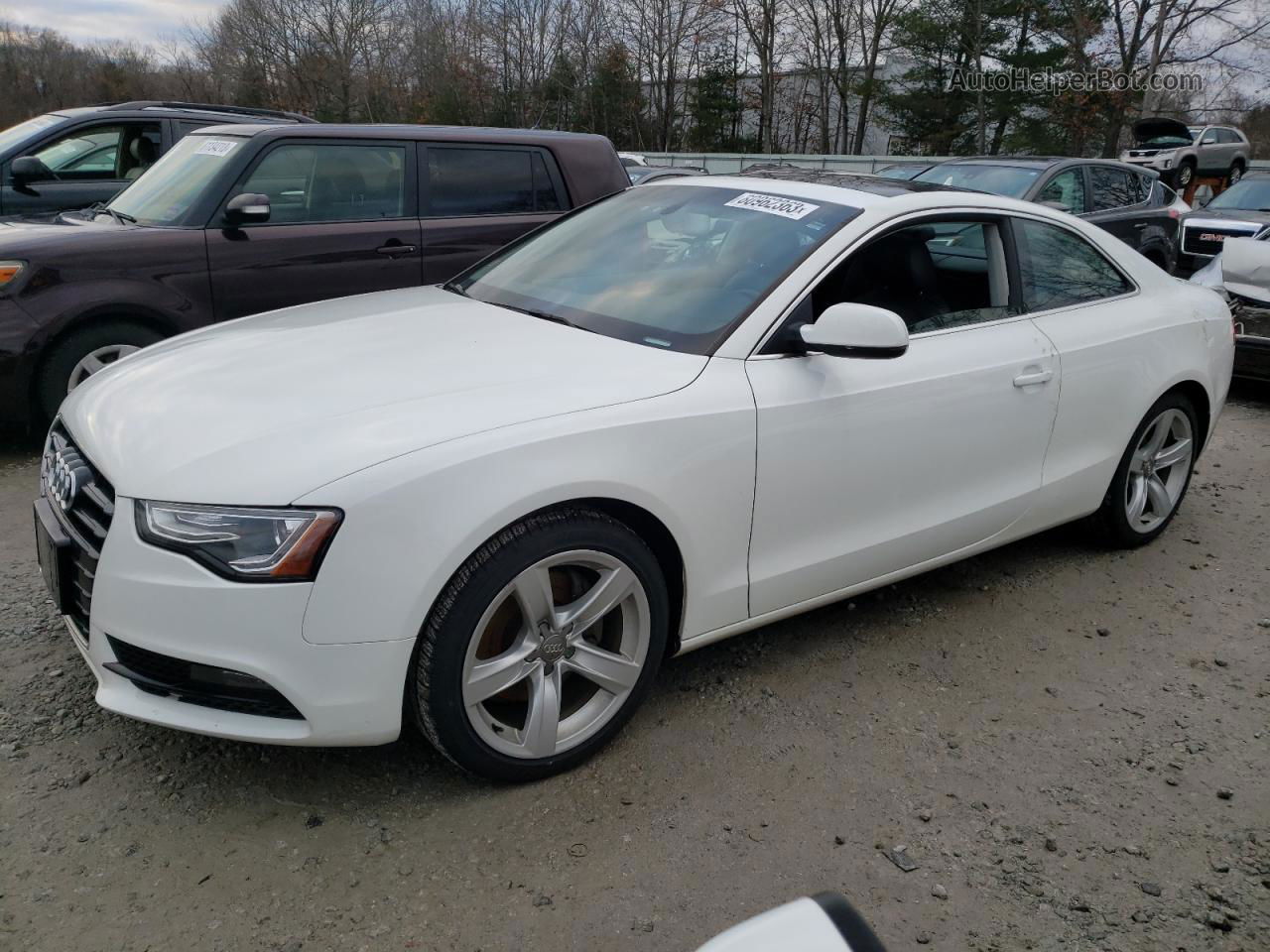 2014 Audi A5 Premium White vin: WAUCFAFRXEA059935