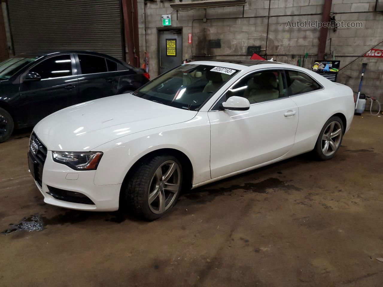 2014 Audi A5 Premium White vin: WAUCFBFR4EA059855