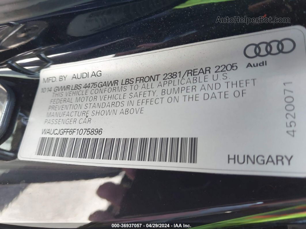 2015 Audi A3 2.0 Tdi Premium Black vin: WAUCJGFF6F1075896