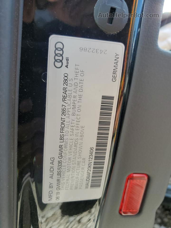 2019 Audi A6 Premium Black vin: WAUD8AF20KN123406