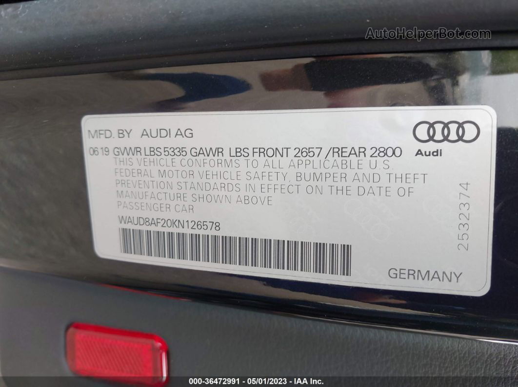 2019 Audi A6 Premium Unknown vin: WAUD8AF20KN126578