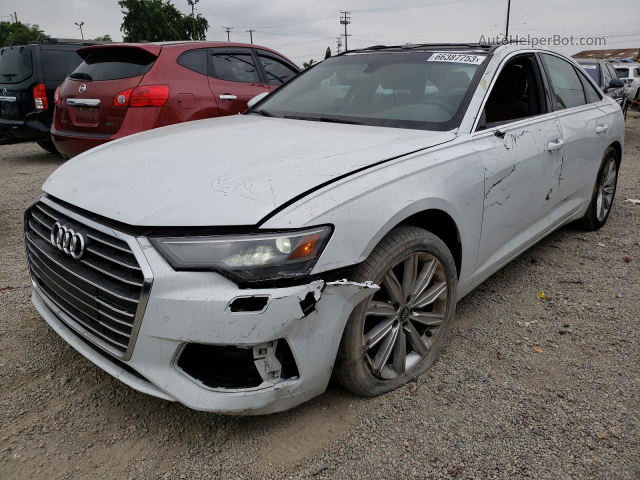 2019 Audi A6 Premium White vin: WAUD8AF22KN120295