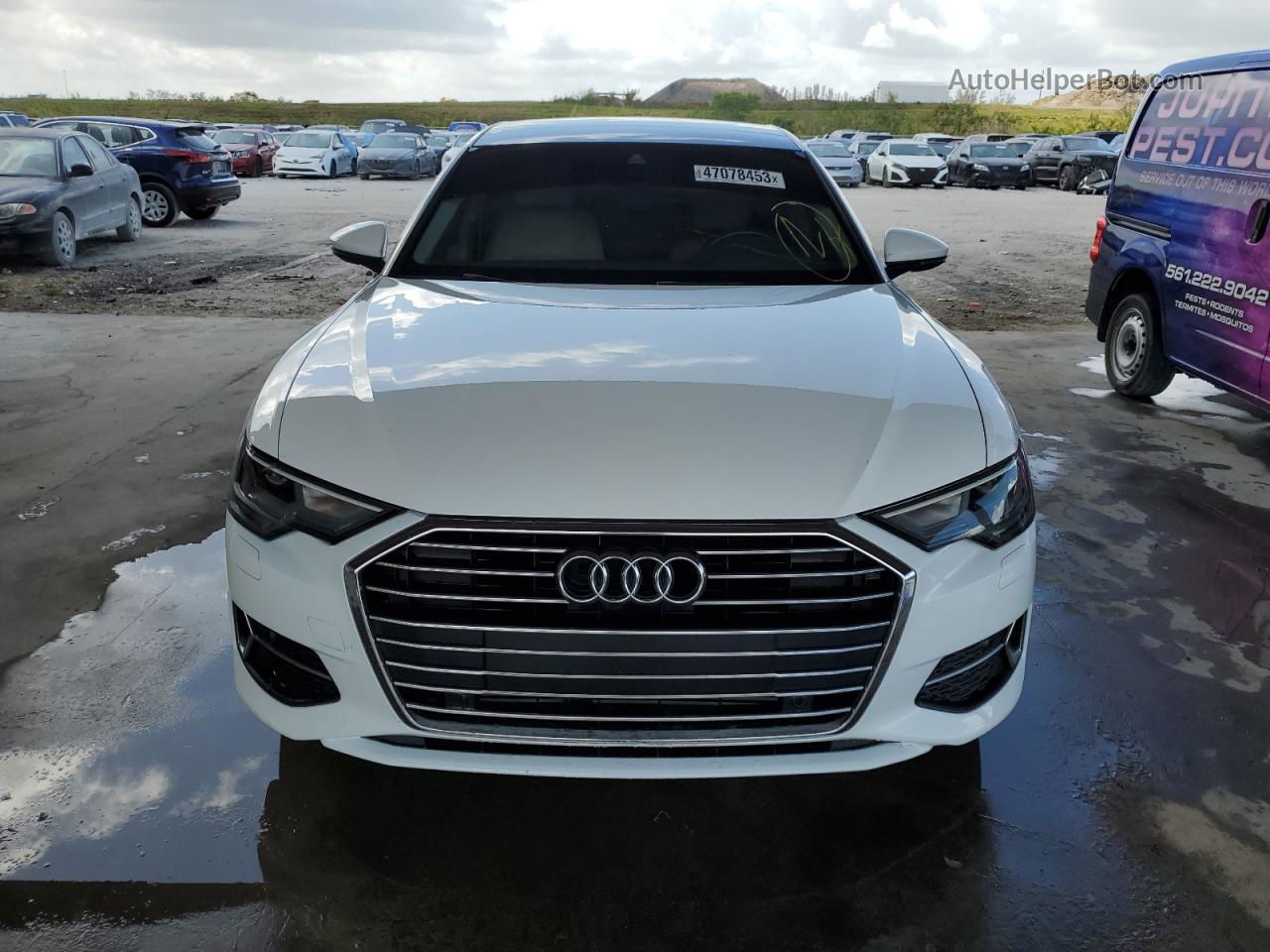 2019 Audi A6 Premium White vin: WAUD8AF26KN127878