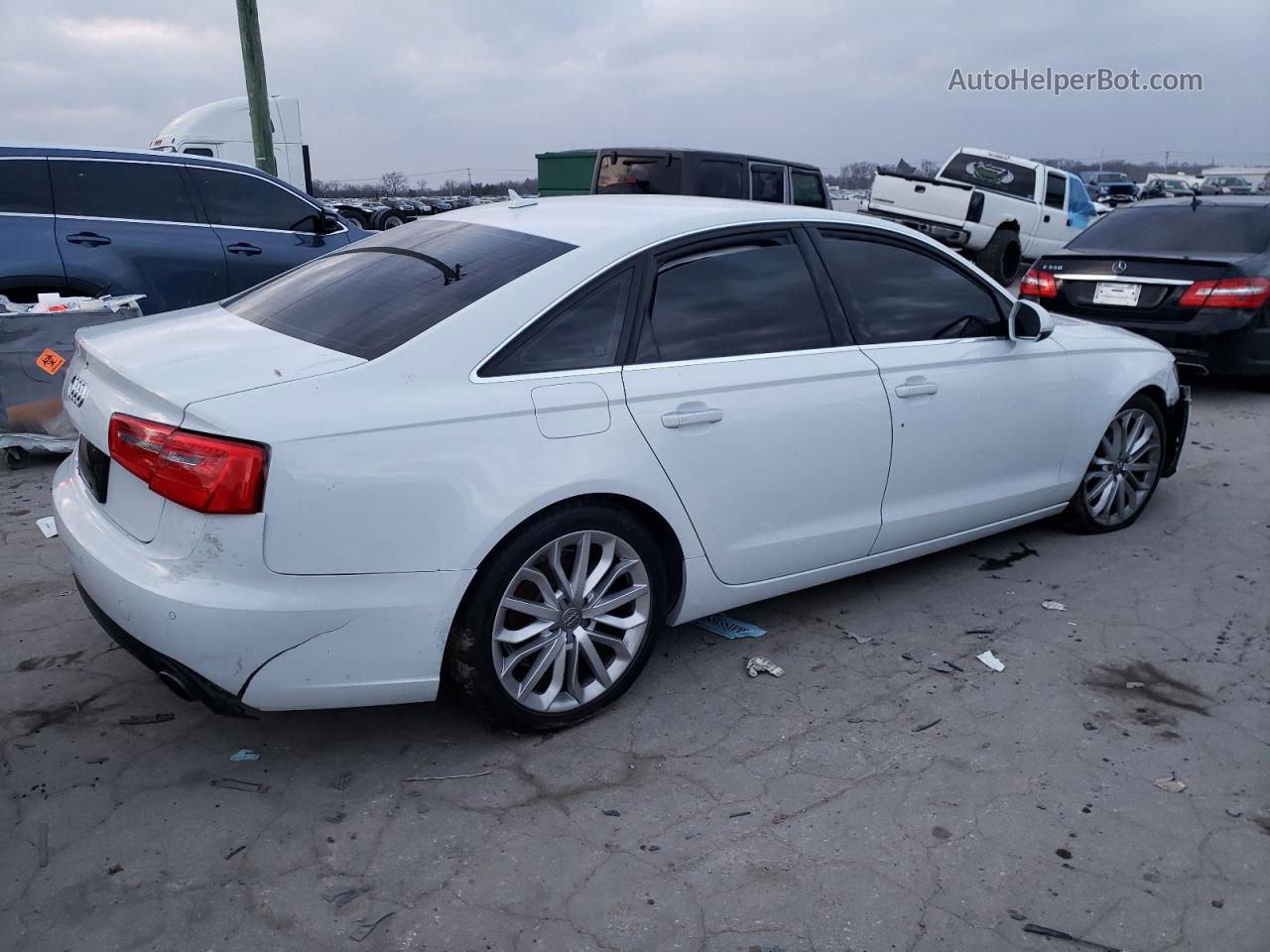 2013 Audi A6 Premium Plus White vin: WAUDFAFC7DN036118