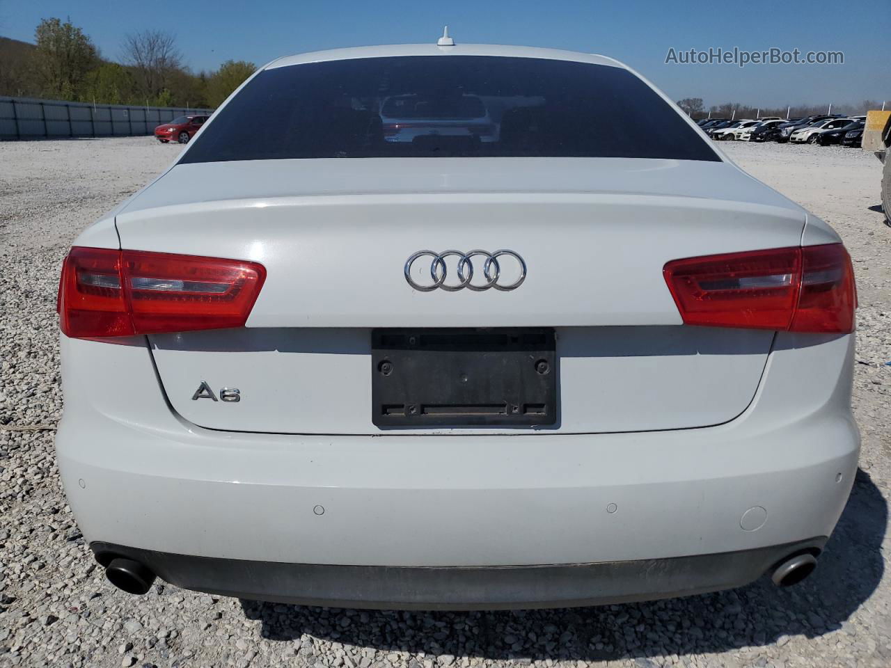 2013 Audi A6 Premium Plus White vin: WAUDFAFC7DN038130