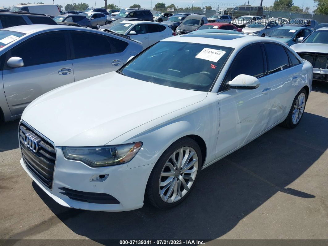 2013 Audi A6 2.0t Premium White vin: WAUDFAFC7DN055476