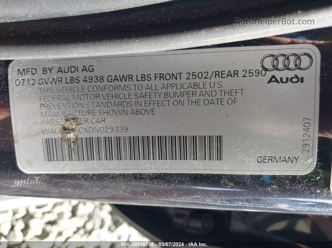 2013 Audi A6 2.0t Premium Black vin: WAUDFAFCXDN029339