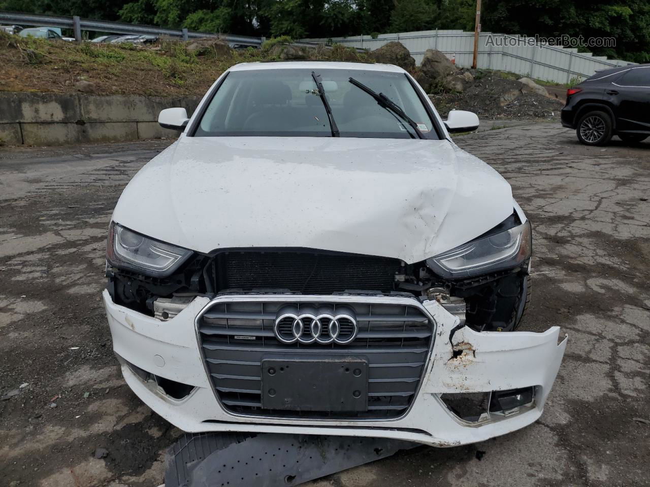 2013 Audi A4 Premium White vin: WAUDFAFLXDN041958