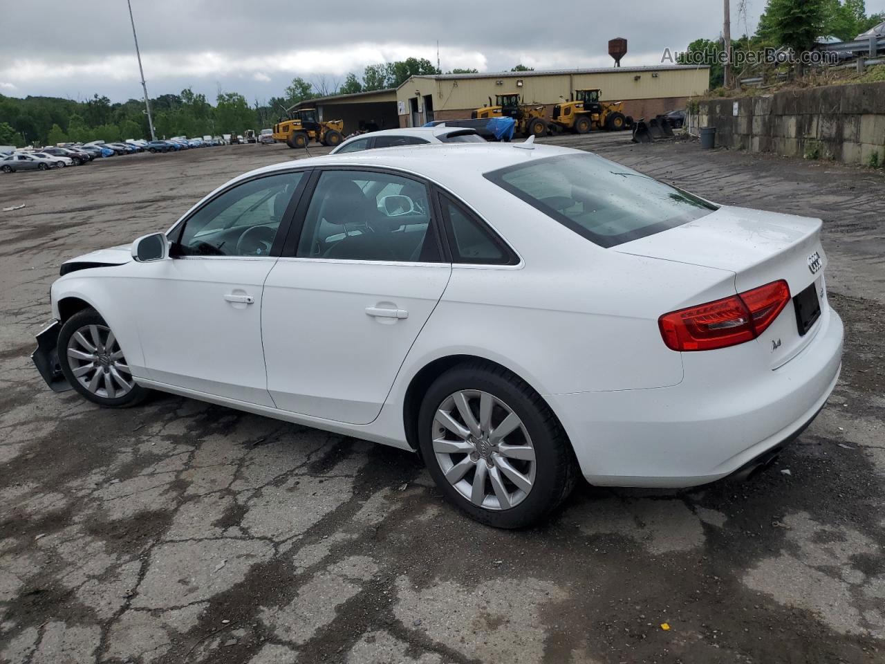 2013 Audi A4 Premium White vin: WAUDFAFLXDN041958