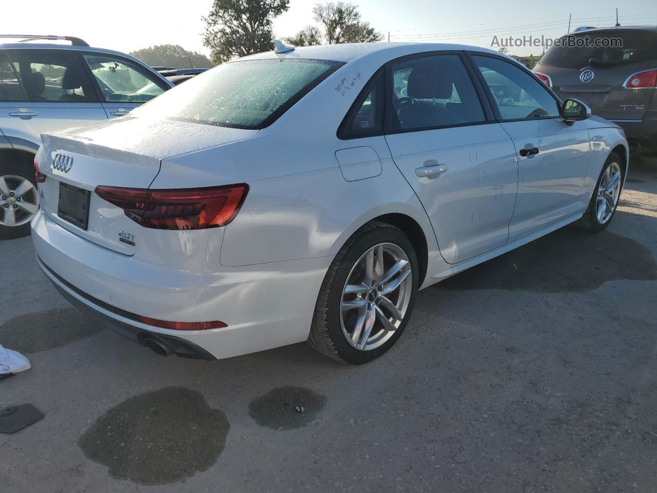 2017 Audi A4 Premium White vin: WAUDNAF40HN051237