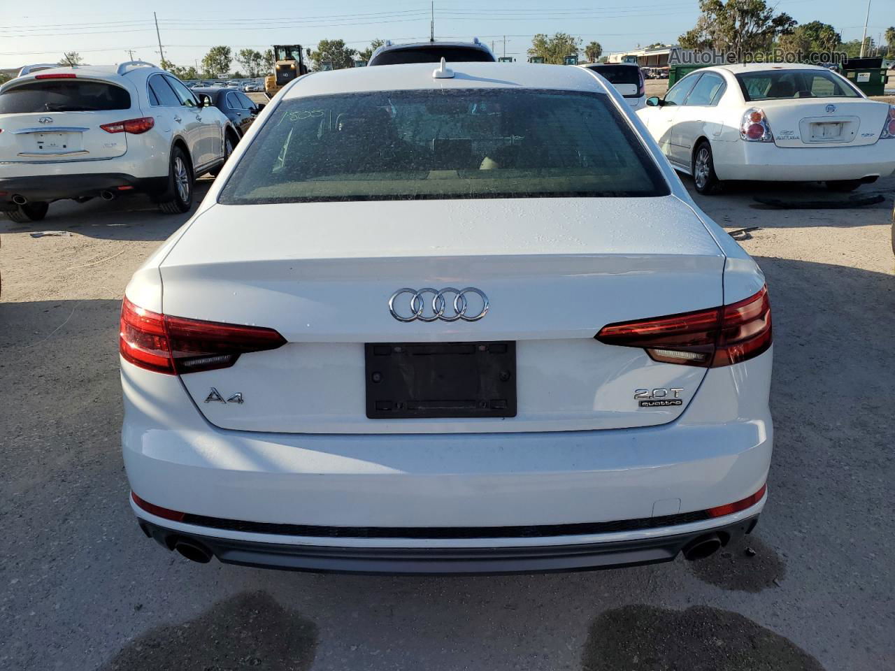 2017 Audi A4 Premium White vin: WAUDNAF40HN051237