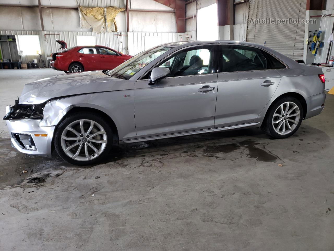 2019 Audi A4 Premium Silver vin: WAUDNAF40KA043833