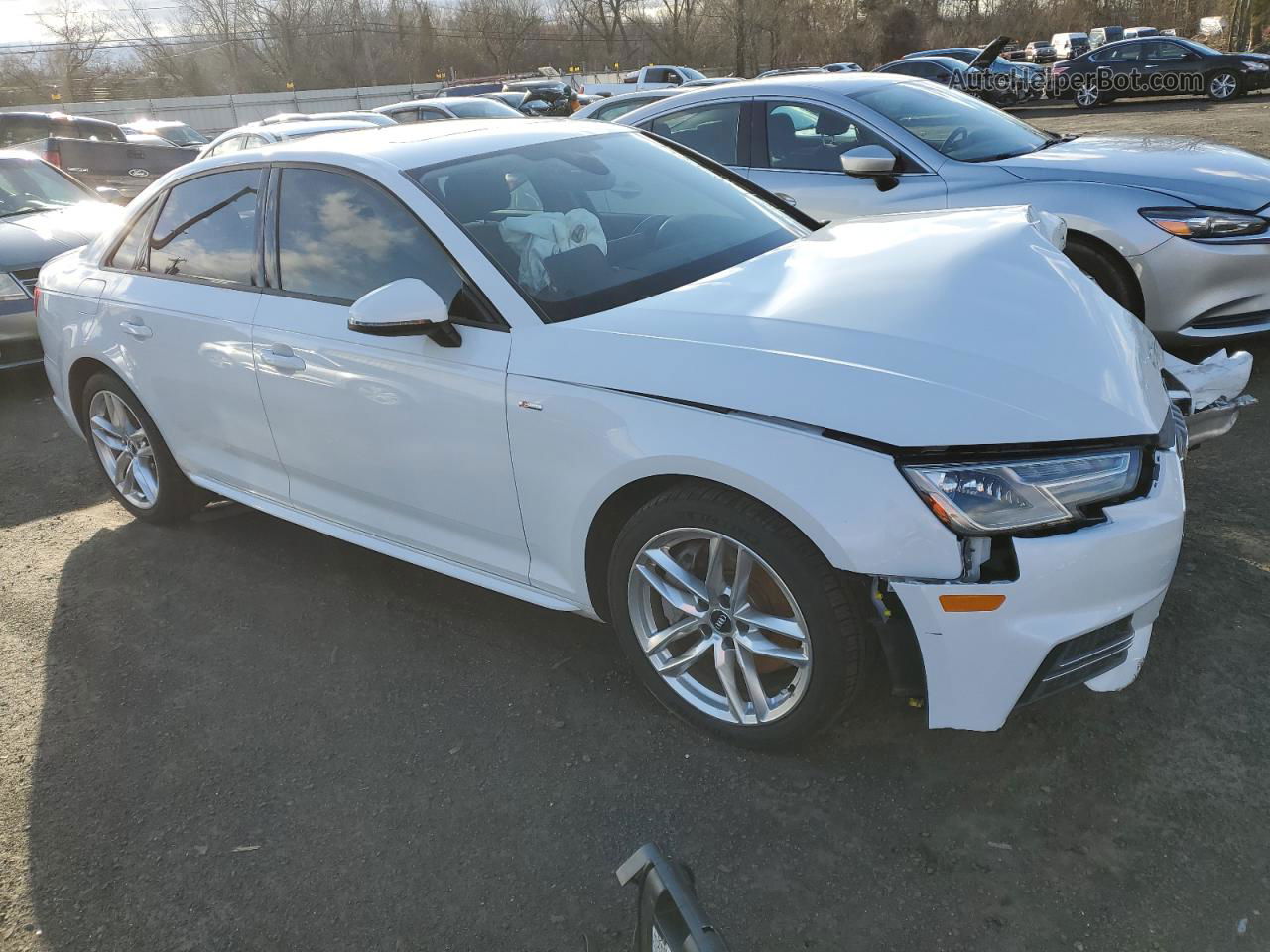 2017 Audi A4 Premium White vin: WAUDNAF41HN051117