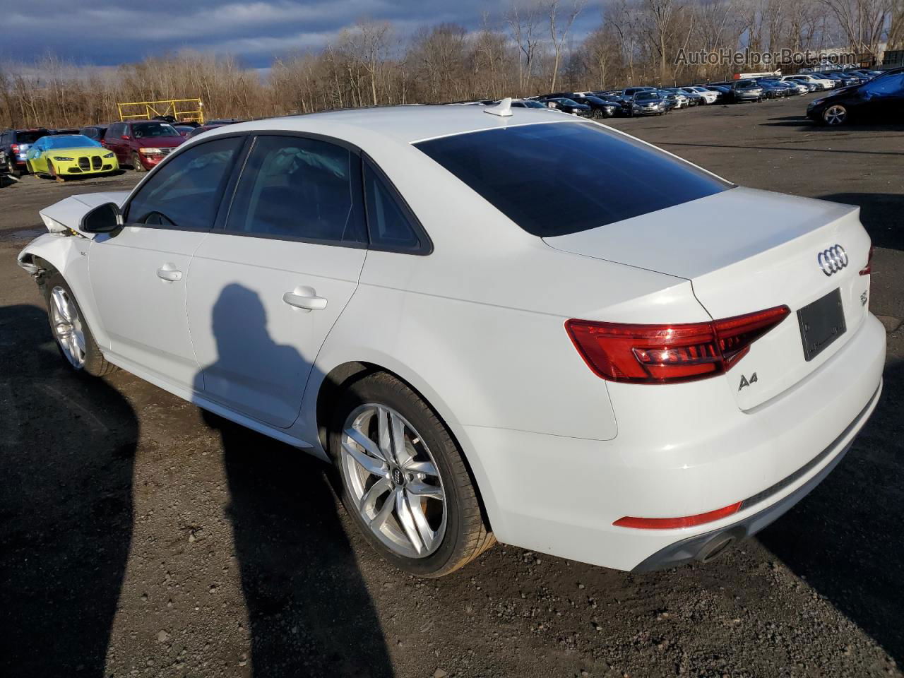 2017 Audi A4 Premium White vin: WAUDNAF41HN051117