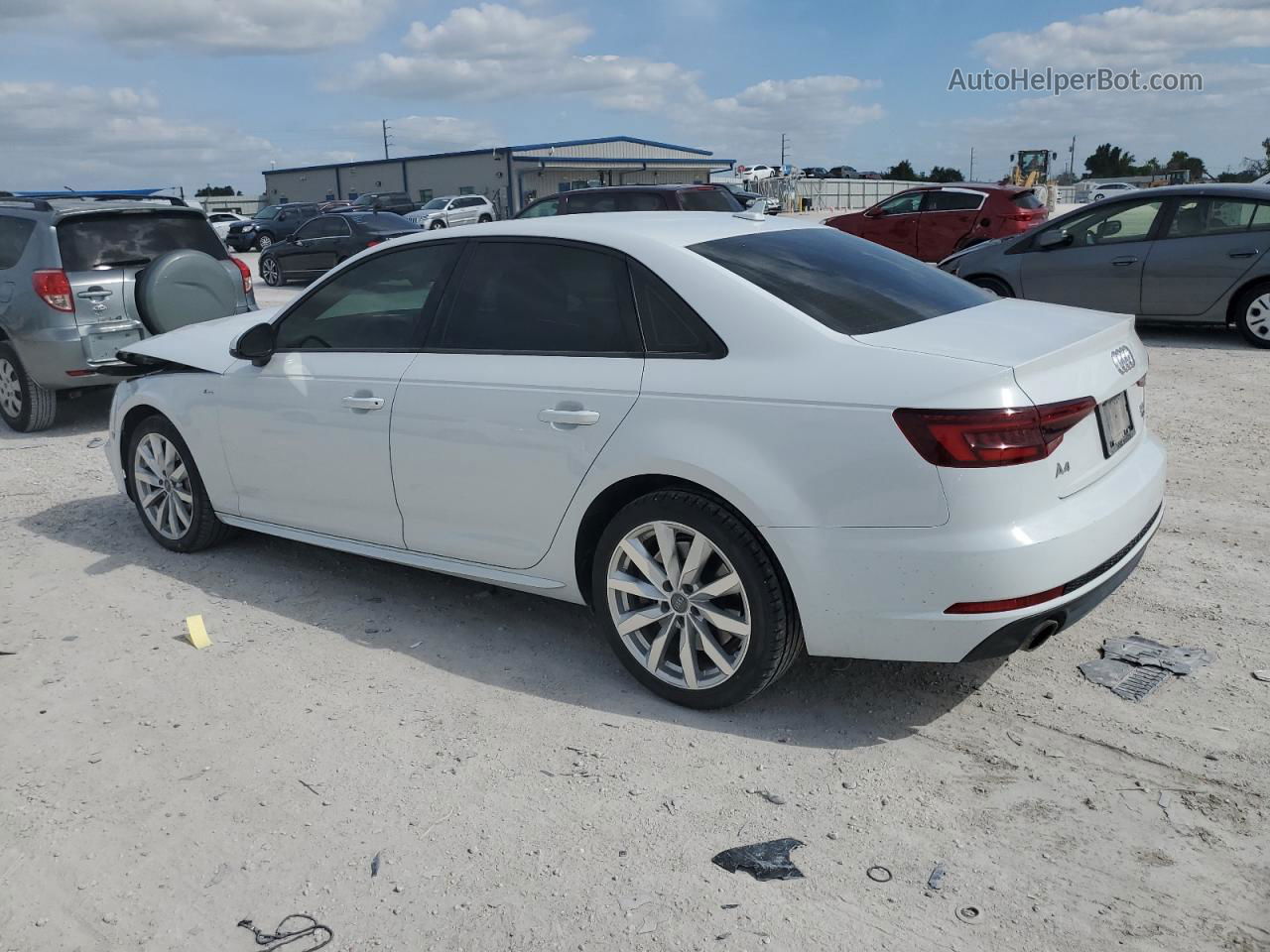 2018 Audi A4 Premium White vin: WAUDNAF41JA092151