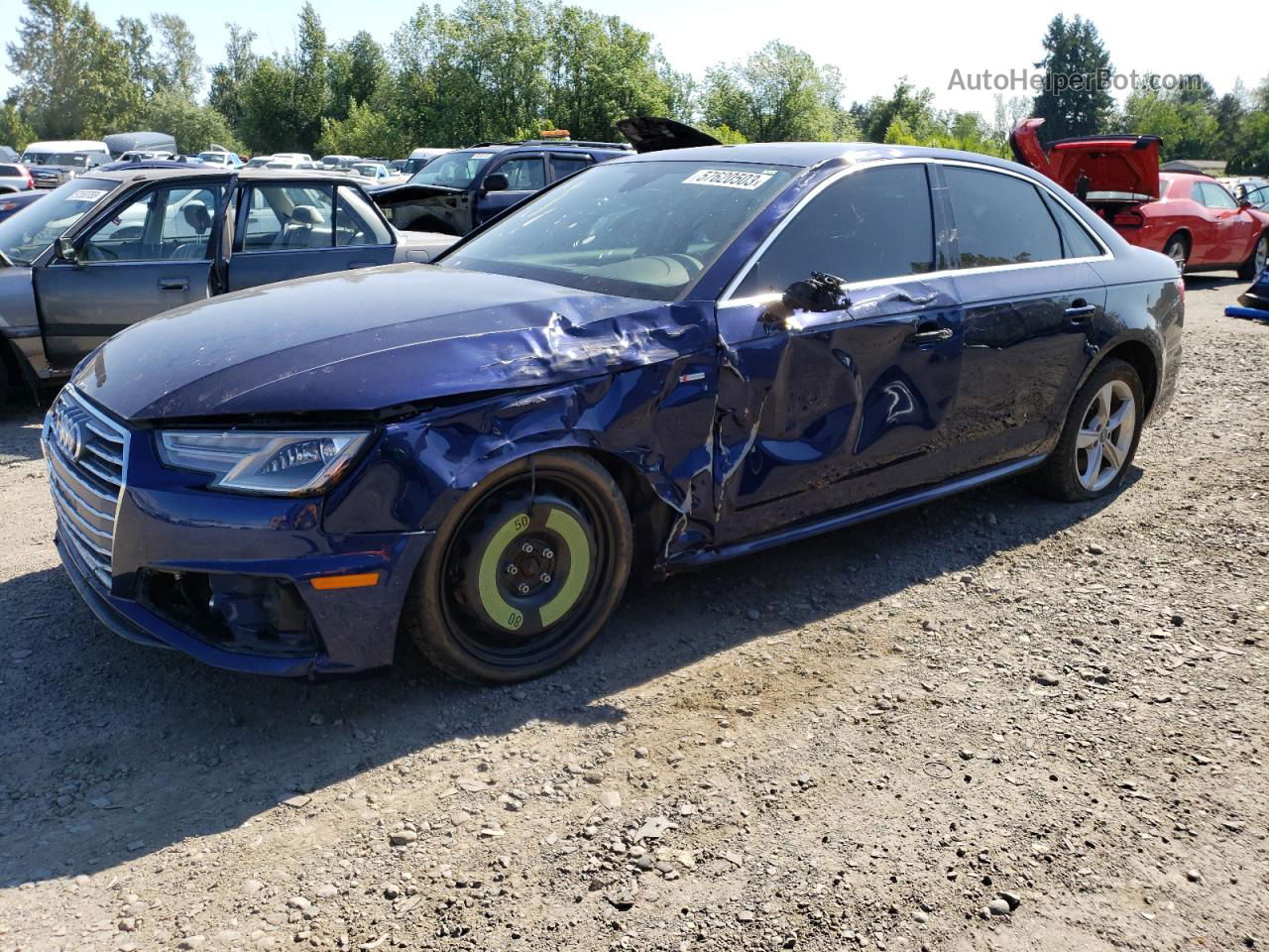 2019 Audi A4 Premium Blue vin: WAUDNAF42KA042263