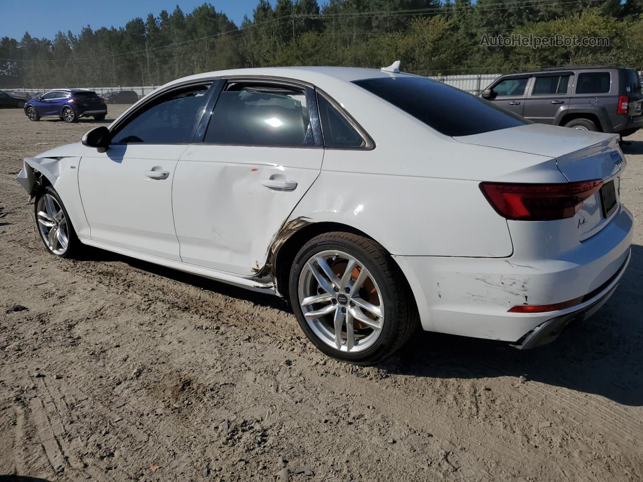 2017 Audi A4 Premium White vin: WAUDNAF43HN046047