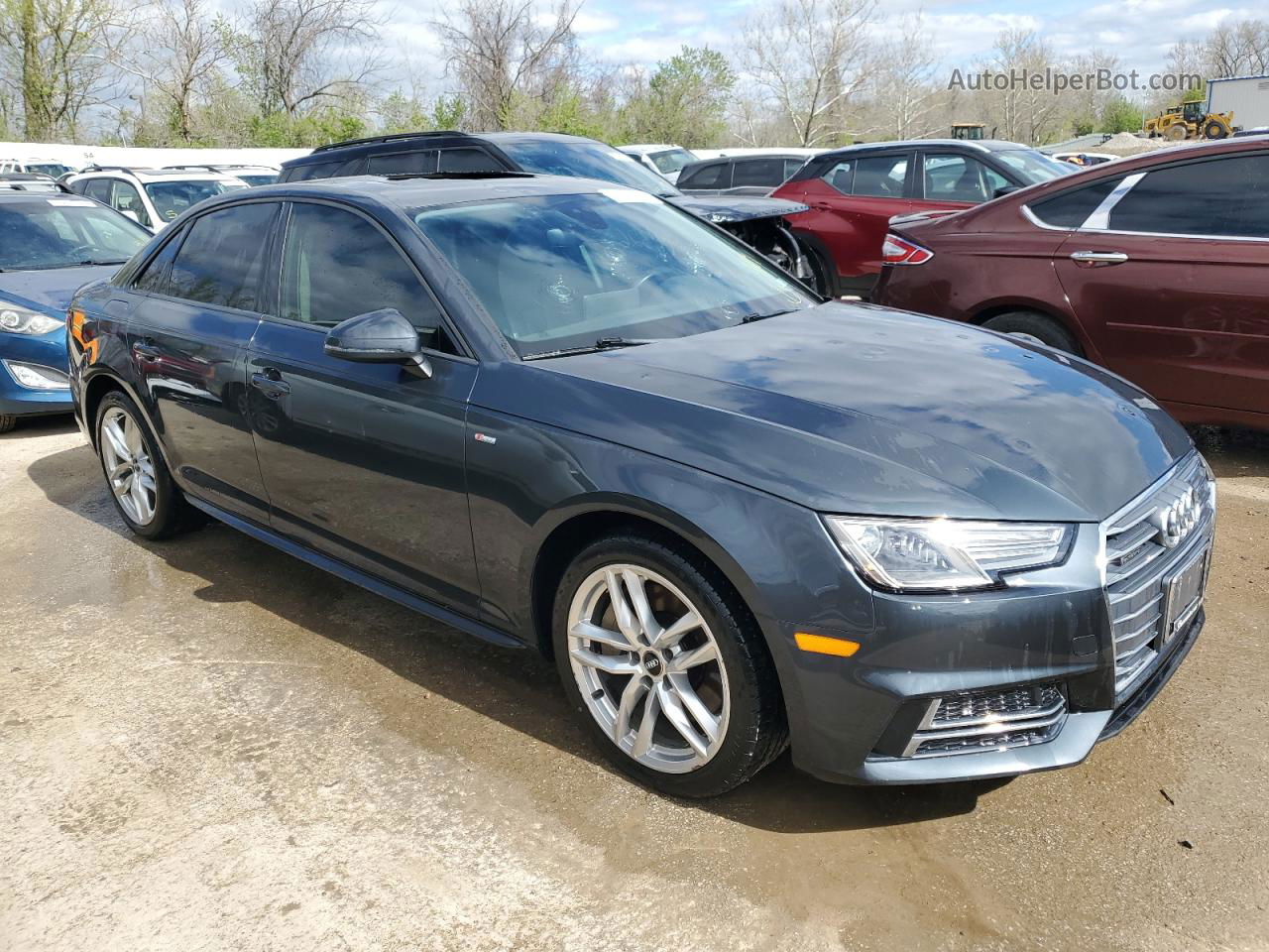 2017 Audi A4 Premium Gray vin: WAUDNAF43HN046887