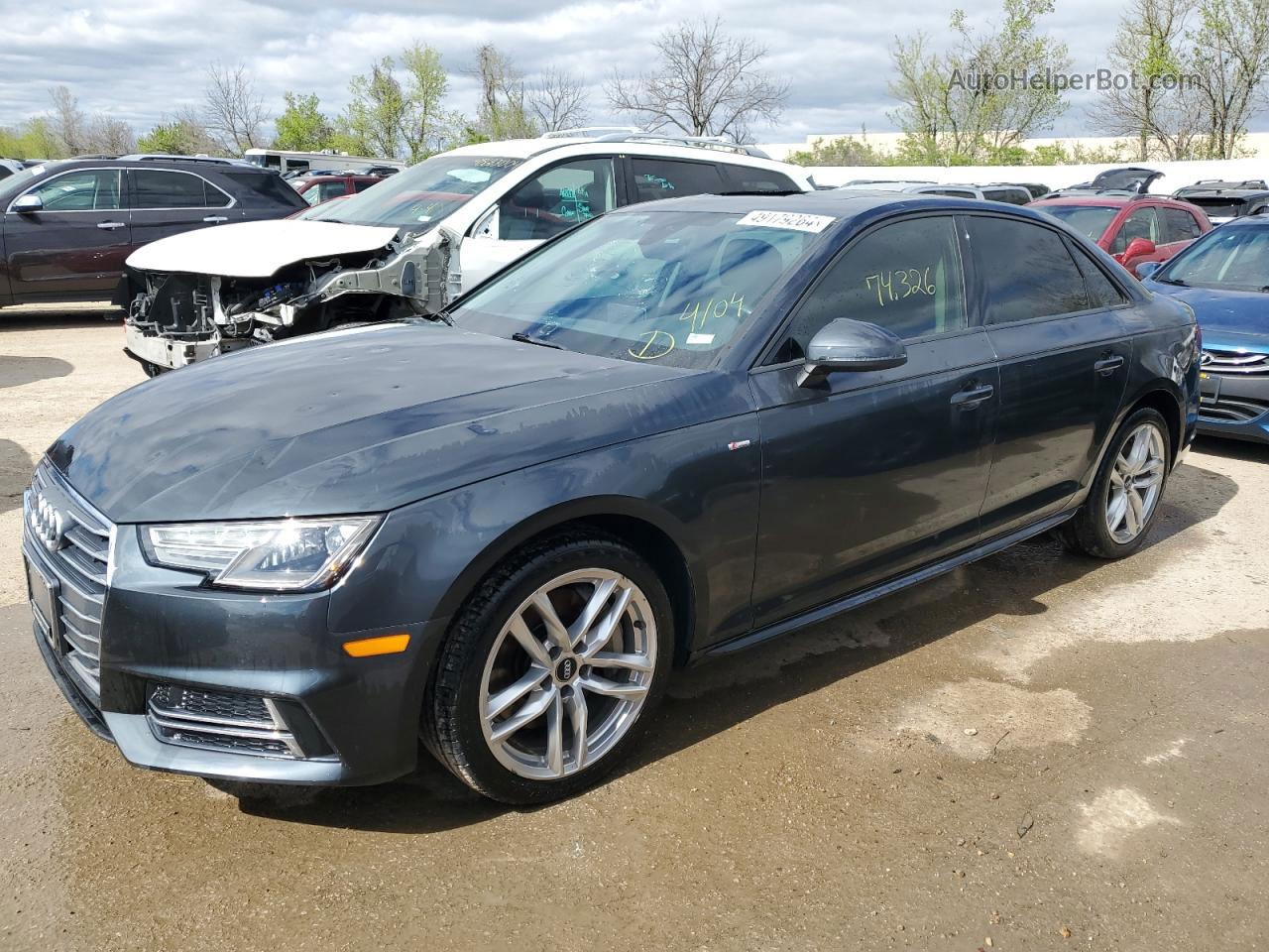 2017 Audi A4 Premium Gray vin: WAUDNAF43HN046887