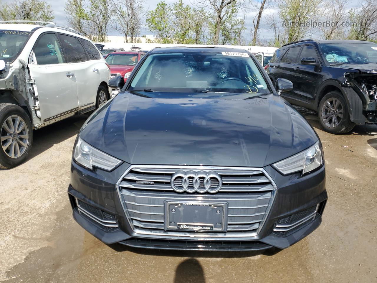 2017 Audi A4 Premium Gray vin: WAUDNAF43HN046887