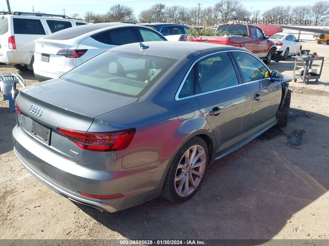 2019 Audi A4 45 Premium Gray vin: WAUDNAF44KA016909