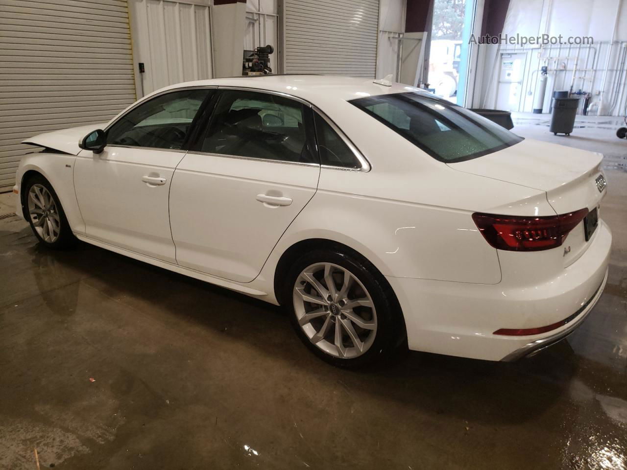 2019 Audi A4 Premium White vin: WAUDNAF44KN018703