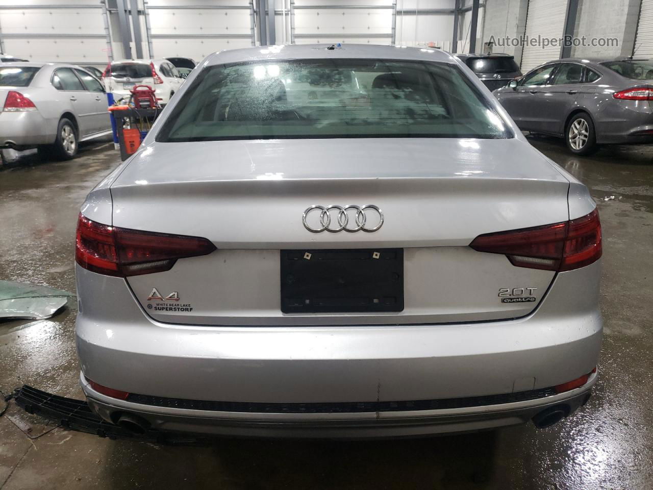 2018 Audi A4 Premium Silver vin: WAUDNAF45JA040666