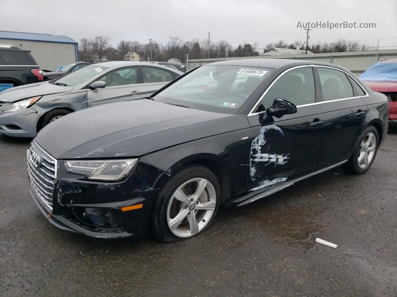 2019 Audi A4 Premium Черный vin: WAUDNAF46KA112315