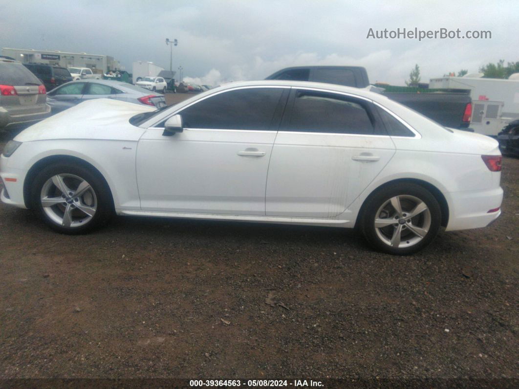 2019 Audi A4 45 Premium White vin: WAUDNAF46KN020095