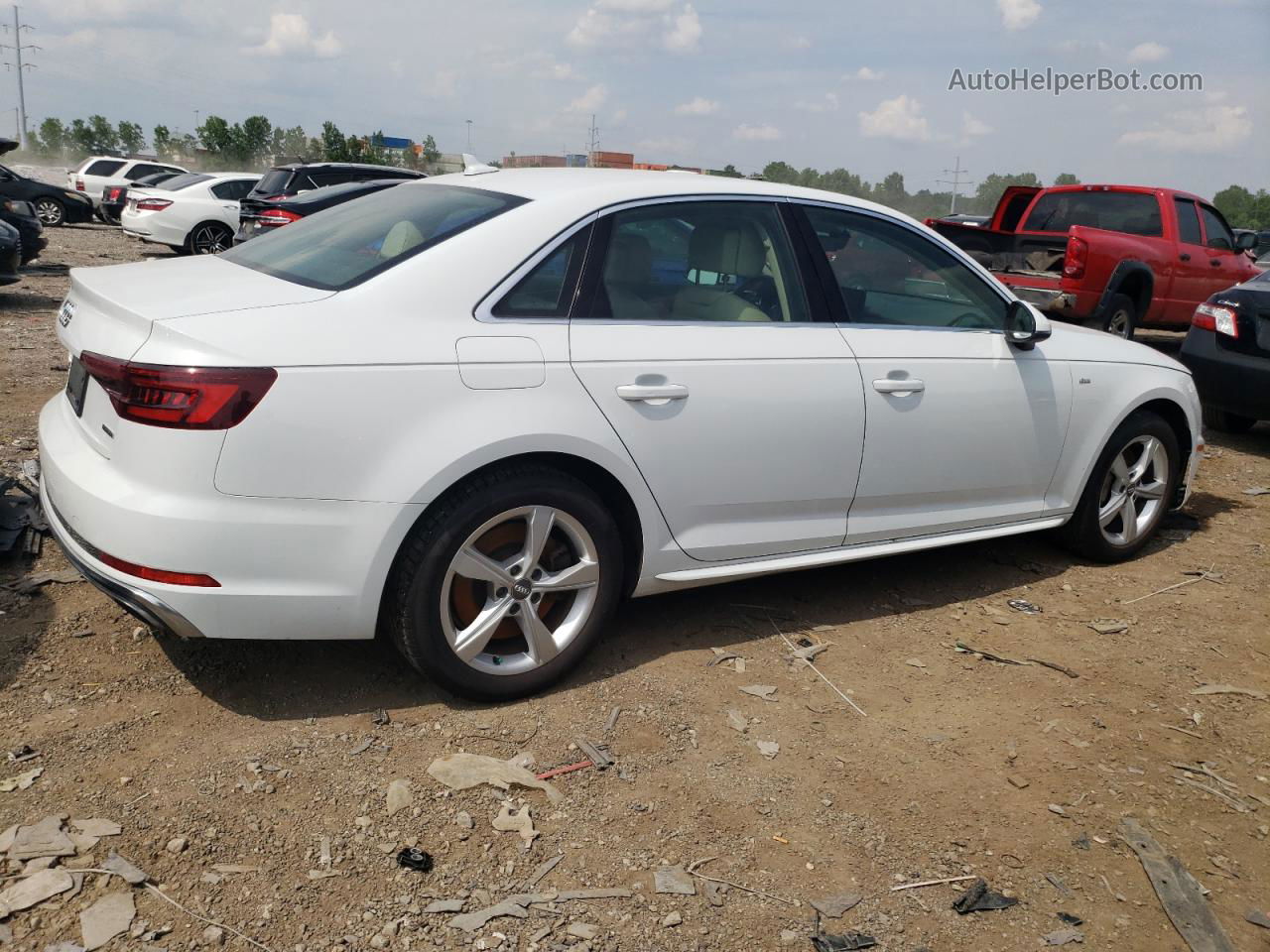 2019 Audi A4 Premium Белый vin: WAUDNAF48KA016542