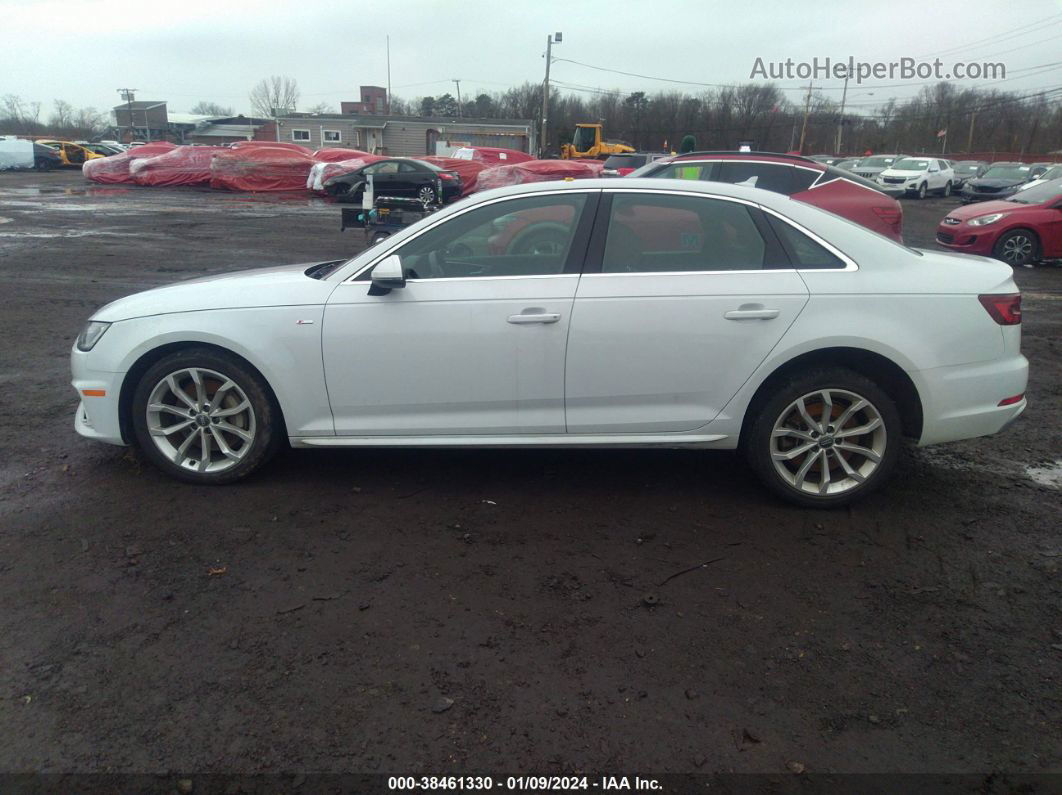 2019 Audi A4 45 Premium White vin: WAUDNAF48KA036385