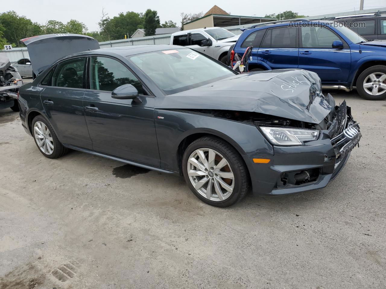 2018 Audi A4 Premium Gray vin: WAUDNAF49JA131004